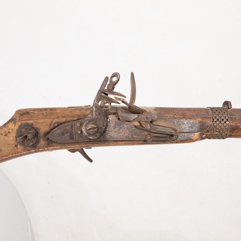 Kabylgevär, flintlås, Nordafrika 1700- / 1800-tal.