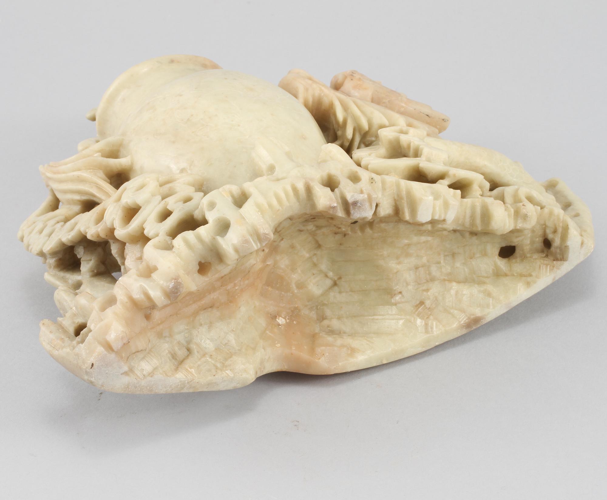 SKULPTUR, soapstone, orientalisk, 1900-tal.