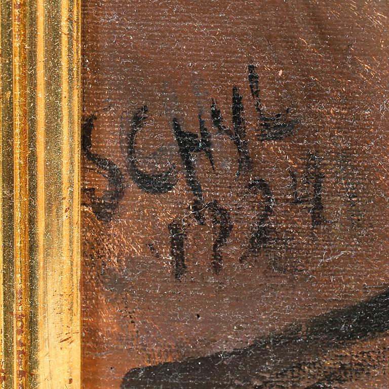 JULES SCHYL, oil on canvas, signed and dated 1924.