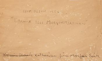Erik Olson, "Litania till Morgonstjärnan".