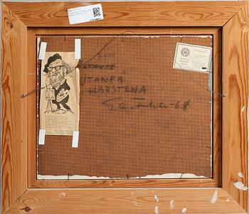 GUSTAF ADOLF FAHLE, olja på pannå, signerad.