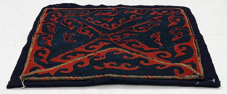 A Kirghiz bag (Bokche), 66 x 64 cm.