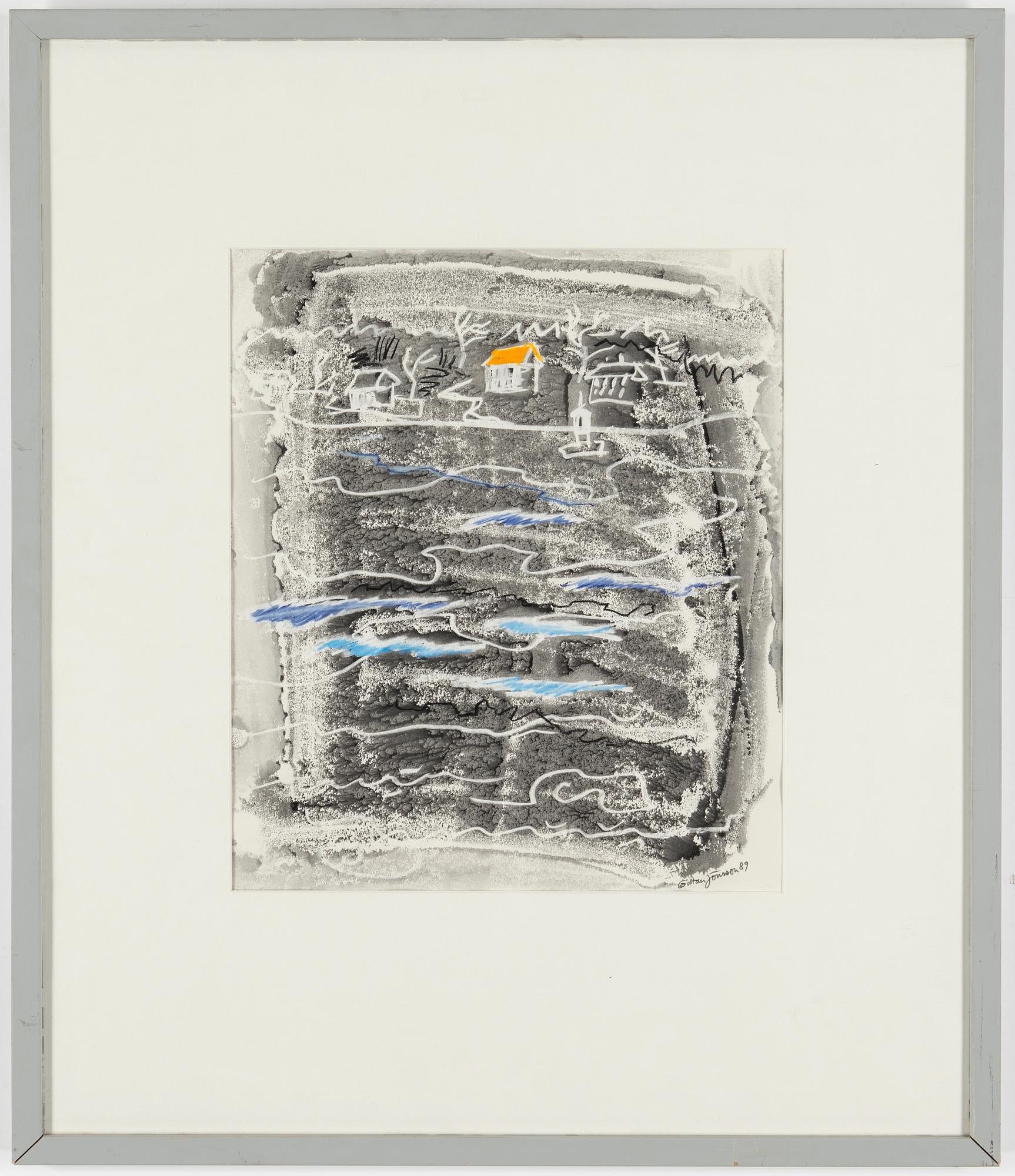 GITTAN JÖNSSON, blandteknik, signerad och daterad -89.