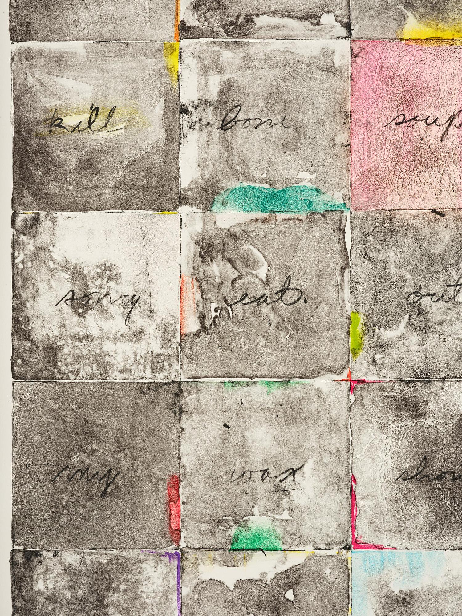 Jim Dine, "Wall chart II" .