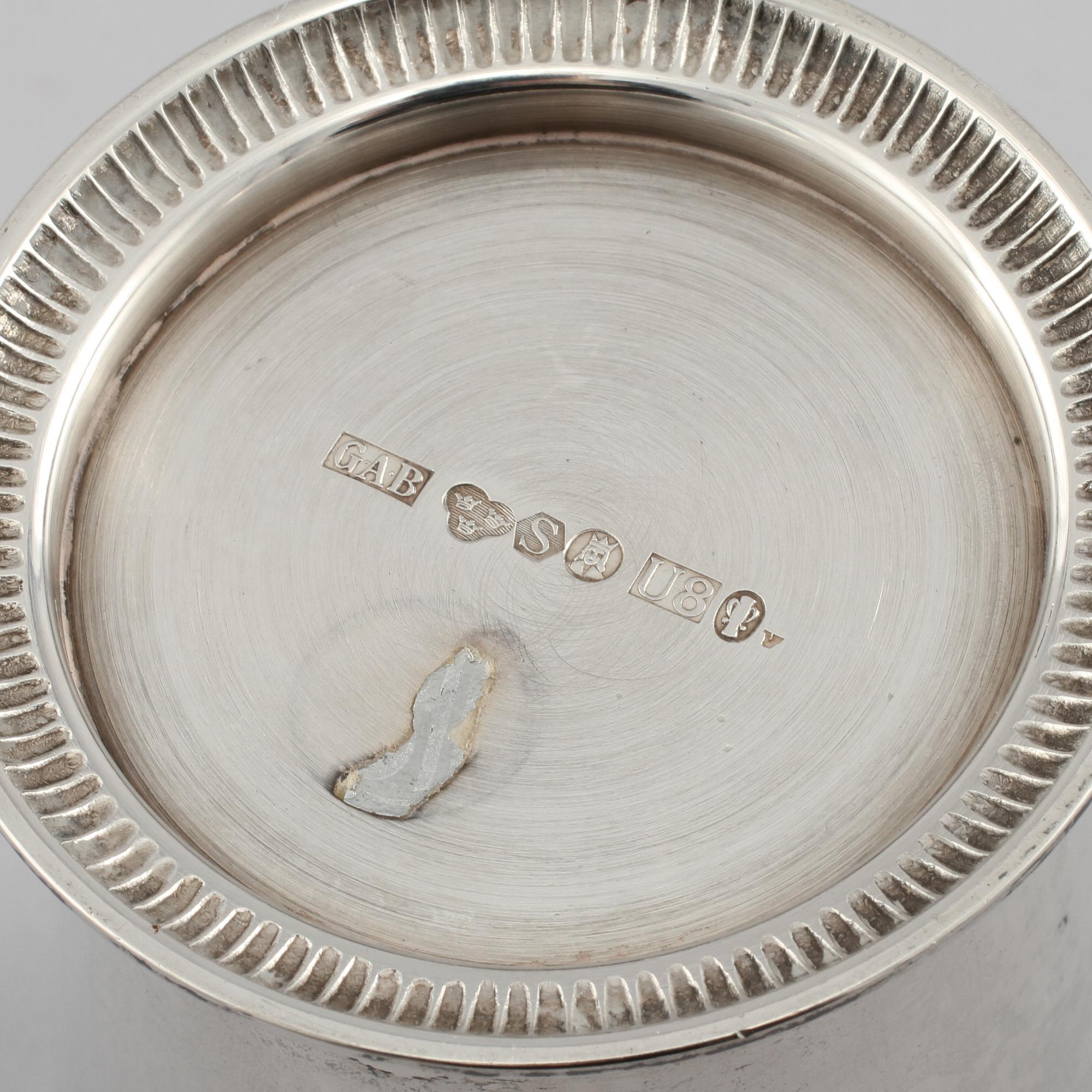 BÄGARE, silver, GAB, Stockholm, 1946. Vikt 270 g.