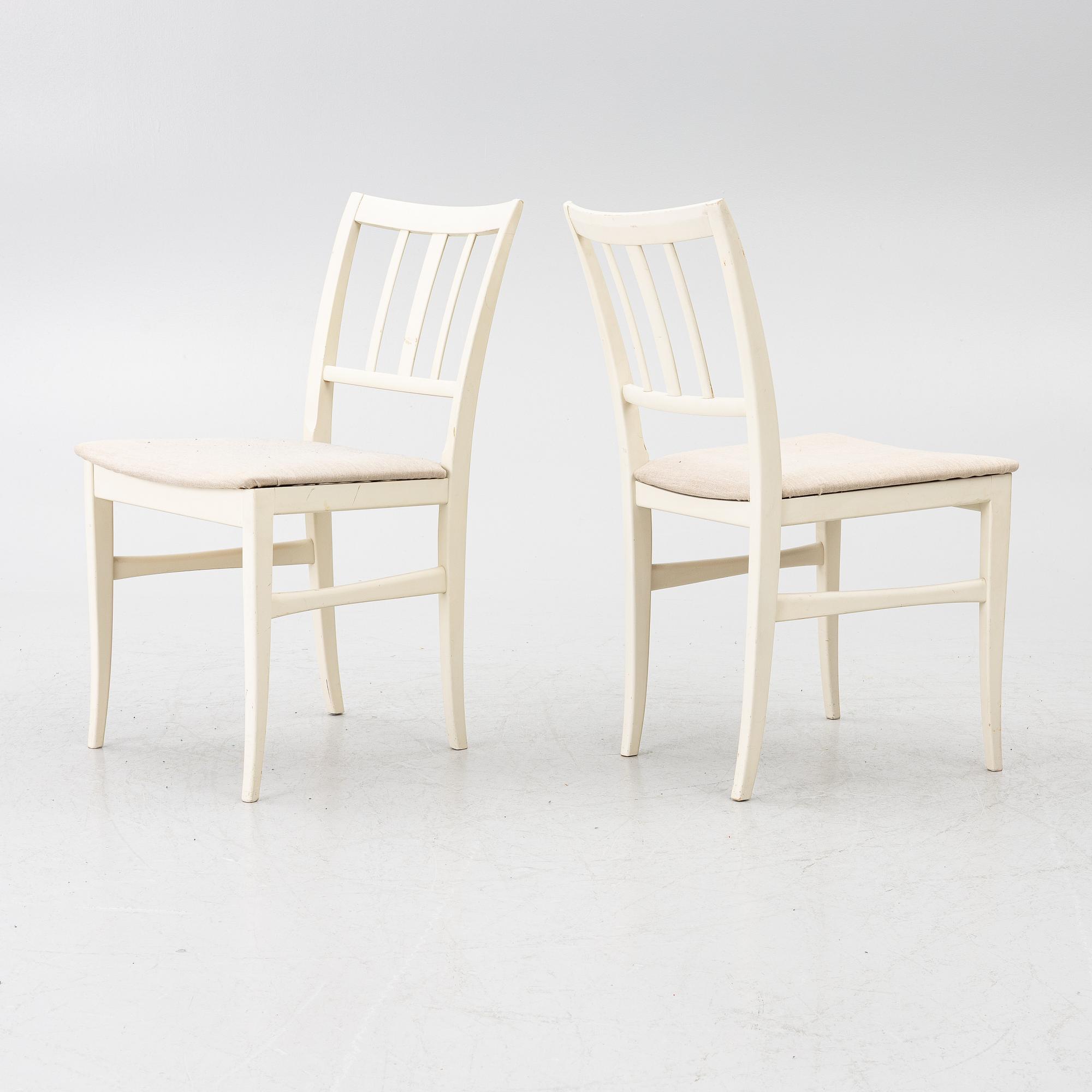 Carl Malmsten, Dining set, “Talavid”, dining table and 6 chairs, Waggeryds Möbelfabrik AB.