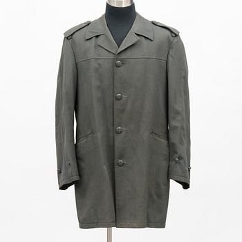 Five Finnish uniform overcoats, second half of 20th Century.