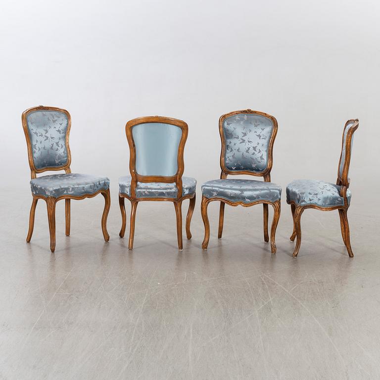 Stolar, 4 st, bonade,Louis Seize, Frankrike, 1700-talets andra hälft.