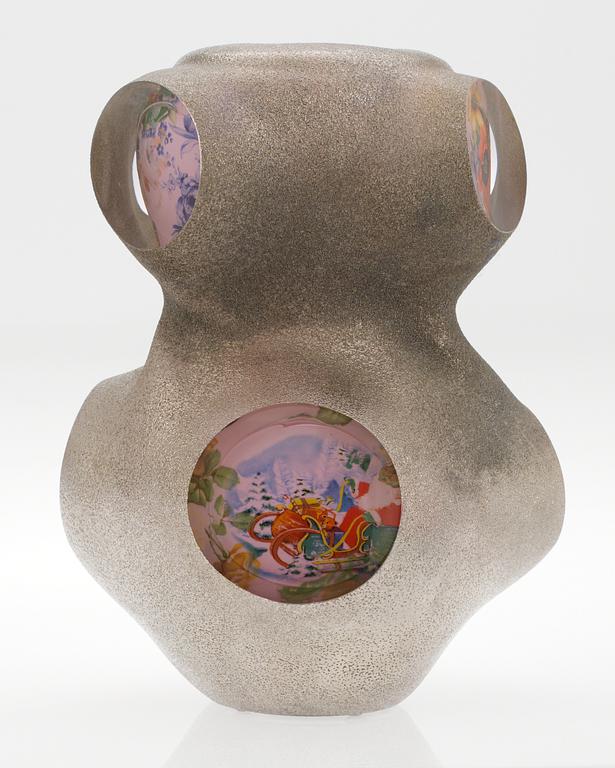 A Per B Sundberg 'Fabula' glass vase, Orrefors Limited Gallery 2004.