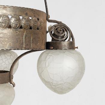 Taklampa, jugend, omkring år 1900.