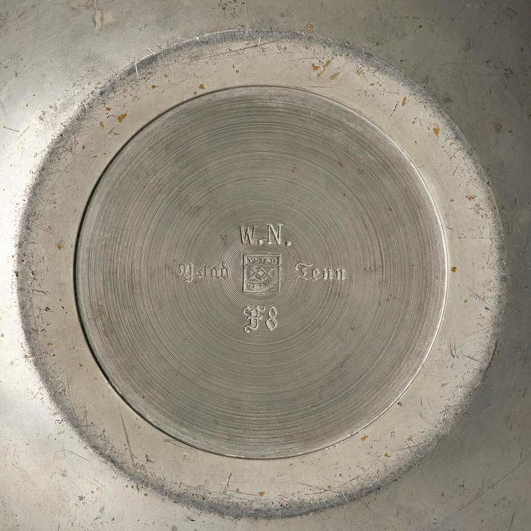 Wiwen Nilsson, a rare spherical modernist pewter vase, Ystad-Metall, Sweden, 1932.