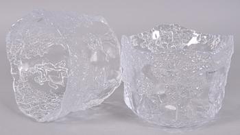 SKÅLAR, 2 st, glas, "Sverigeskålen", Kosta Boda.