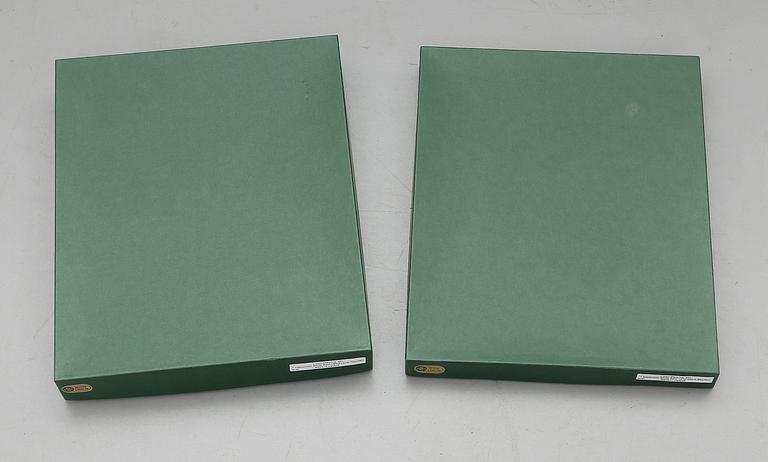 DUKAR, 2 st, linne, No 071, "Etamine", Fingal Irish Linen.