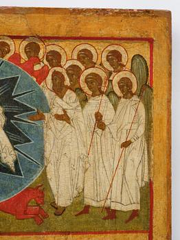 Ikon, "Alla heligas sabbat", Novgorodskolan ca 1500.