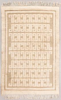 Sigvard Bernadotte, a knoted pile in relief carpet marked N Nessim with label 193x122 cm.