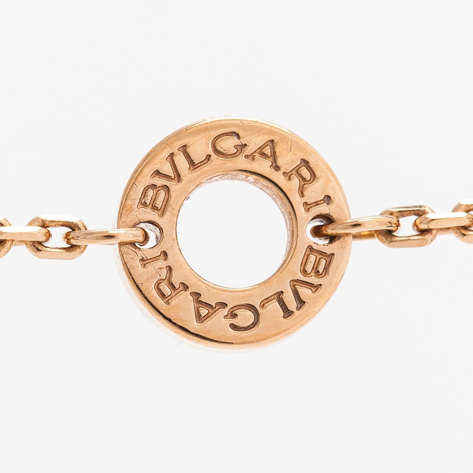 Bulgari, An 18K gold and malachite necklace "Diva's dream" with diamonds ca. 0.38 ct in total.