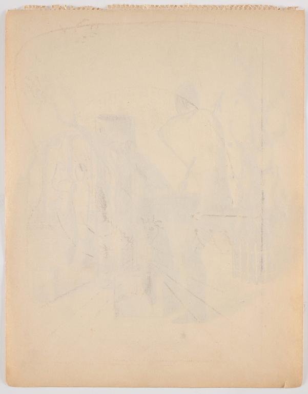 CO Hultén, "Från Croquisblock 1938, nr 10".