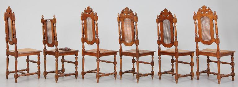 STOLAR, 6 st, nyrenässans, 1900-tal.