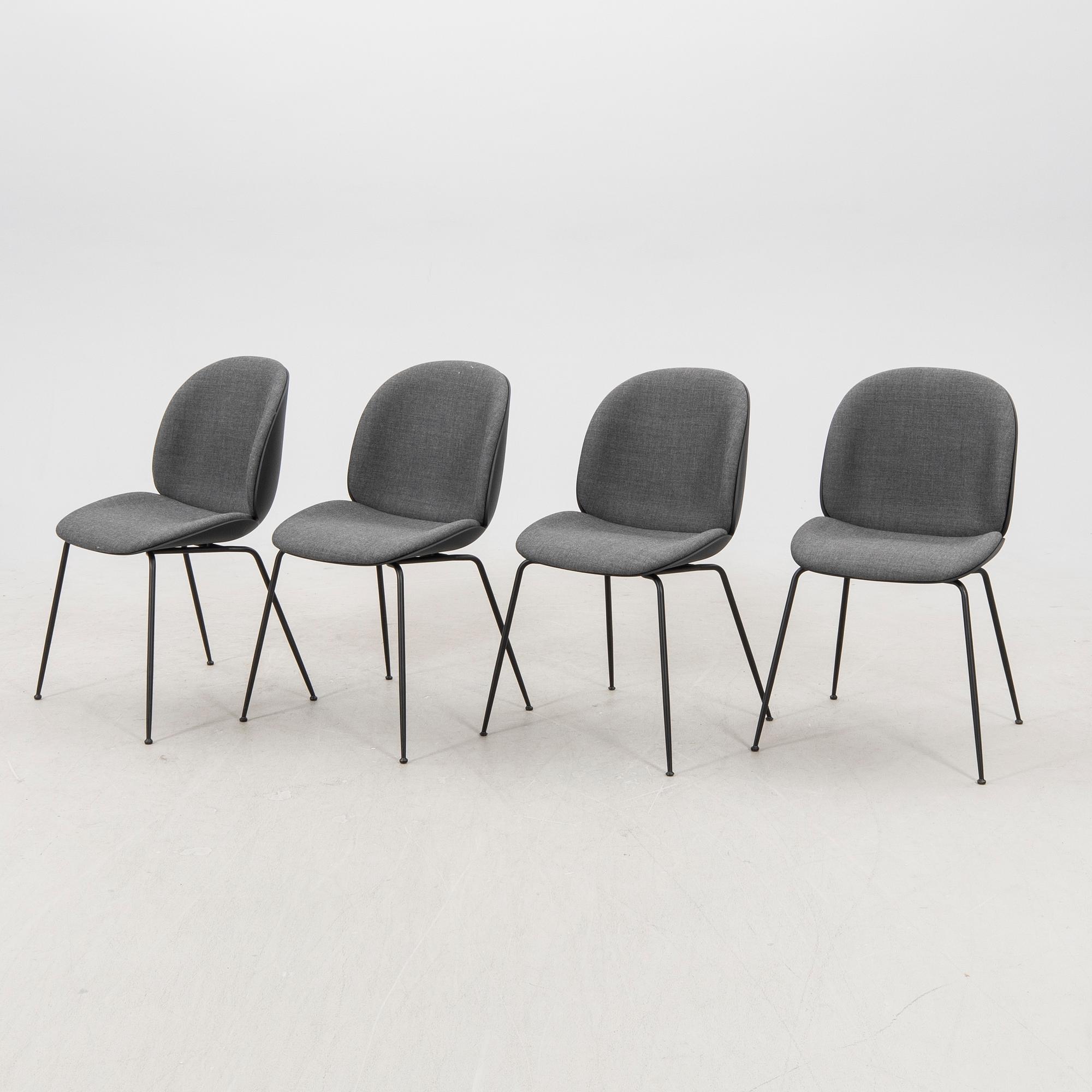 Gamfratesi, chairs 4 "Beetle" for Gubi, contemporary.