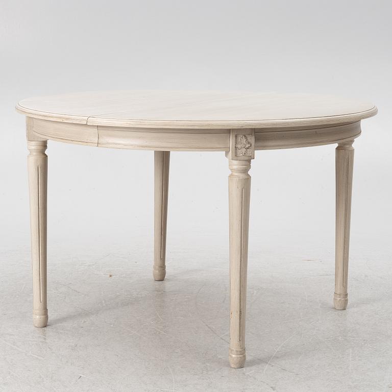 Matbord med 6 stolar, gustaviansk stil, K.A Roos,  Helsingborg, 1900-talets andra hälft.