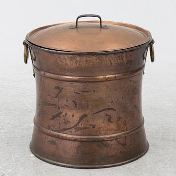 A copper water barrel, 19th century.