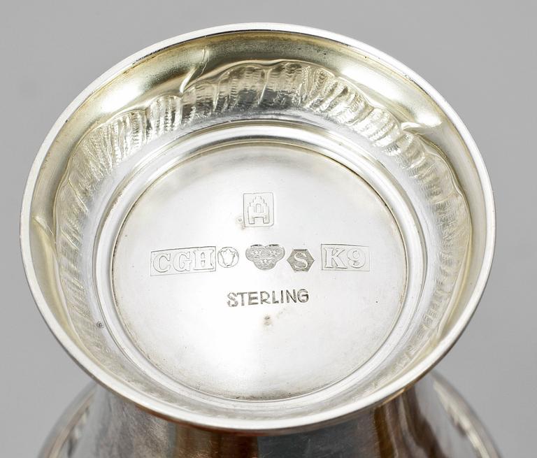 PARTI SILVER, 6 delar, silver, bla CG Hallberg, 1900-tal. Tot vikt ca382g.