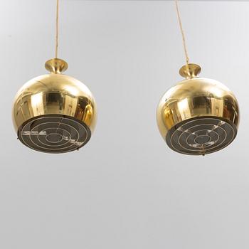 Helge Zimdal, two "Löken" ceiling lamps, 1970's.