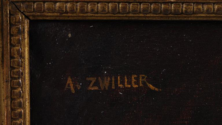 AUGUSTINE ZWILLER, tillskriven, olja på duk, sign.
