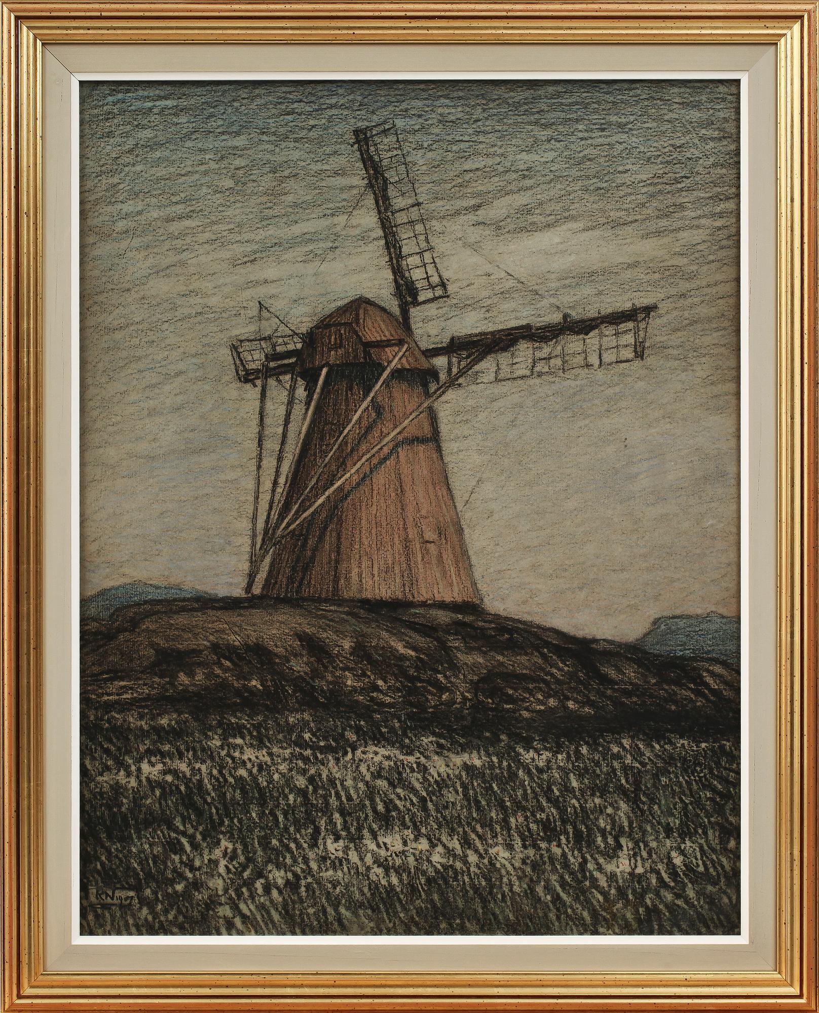 KARL NORDSTRÖM, krita, sign o dat. 1907.