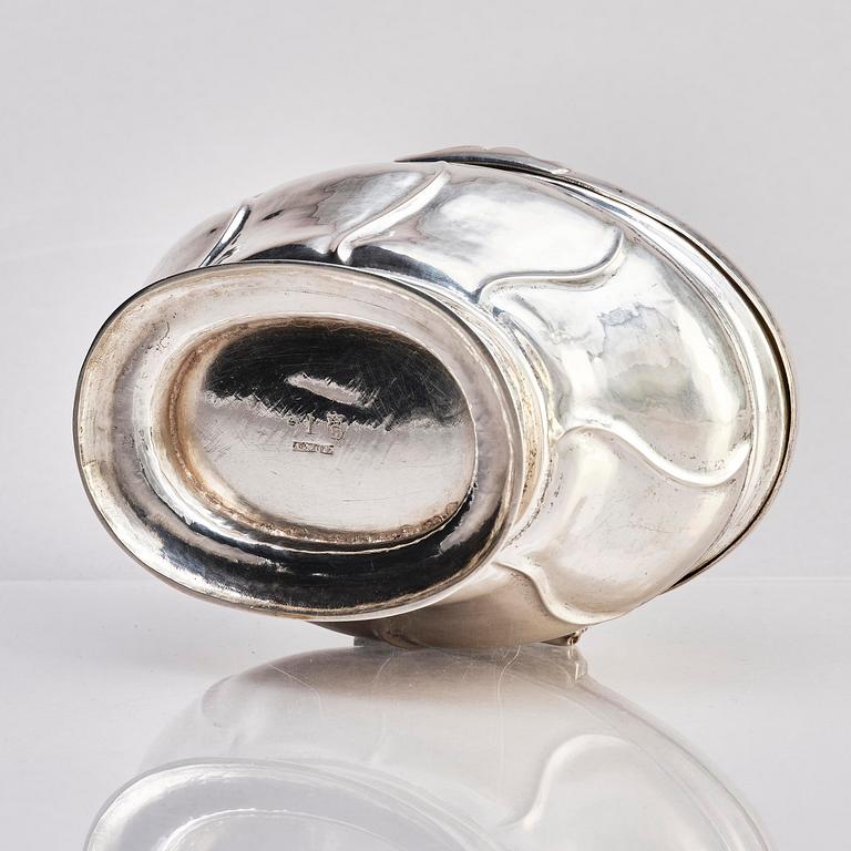 A Swedish 18th century silver sugar-casket, mark of Anders Reutz, Göteborg 1767.