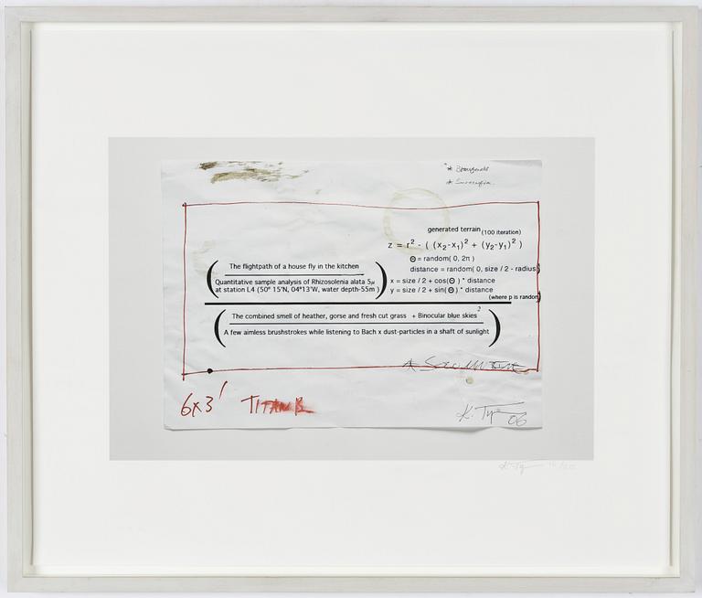 Keith Tyson, "Flight path".