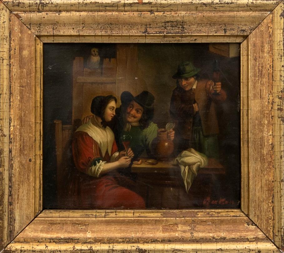 Okänd konstnär 1800-tal , Kroginteriör.