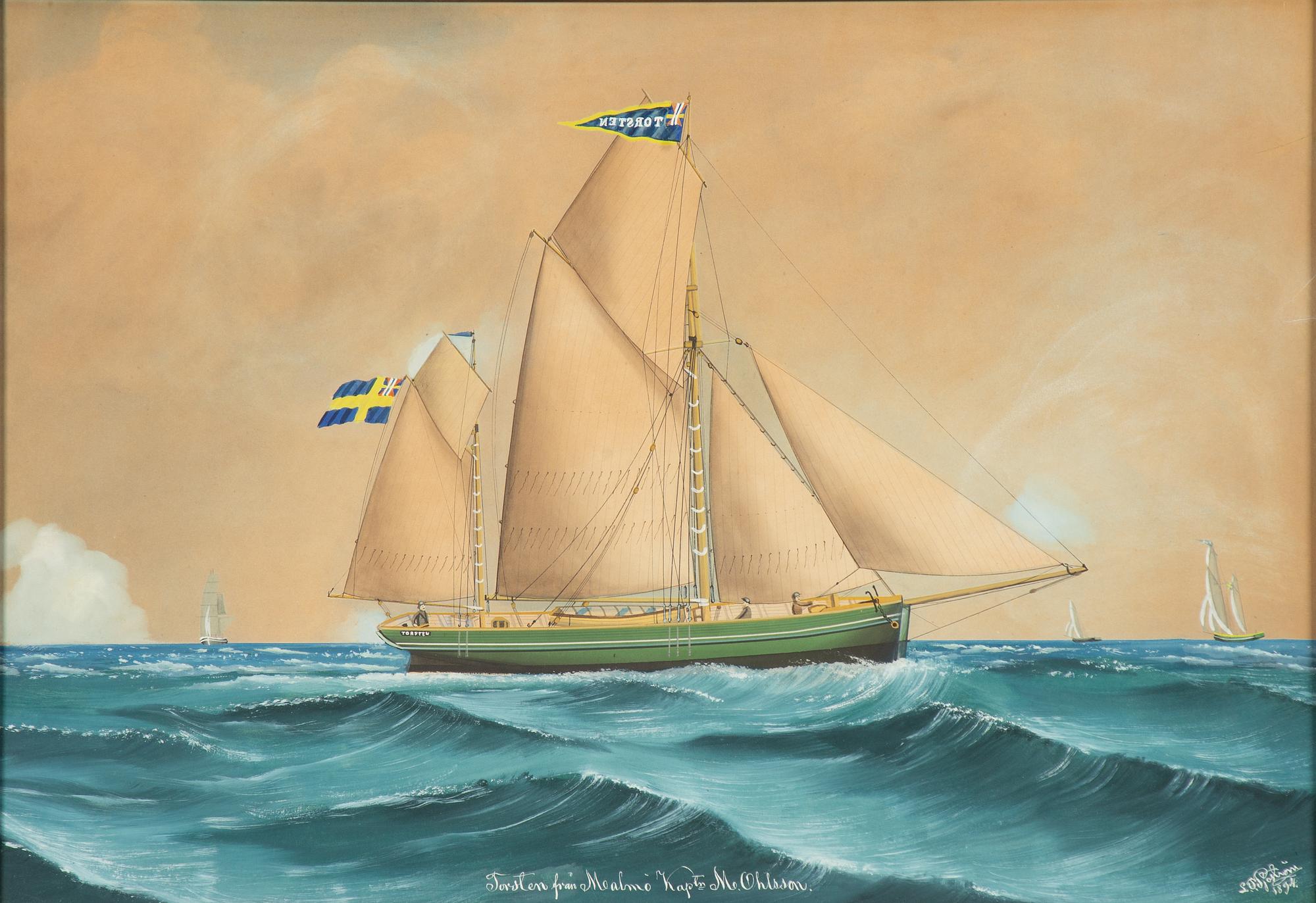 Lars Petter Sjöström, Tvåmastskonaren "Torsten" från Malmö.