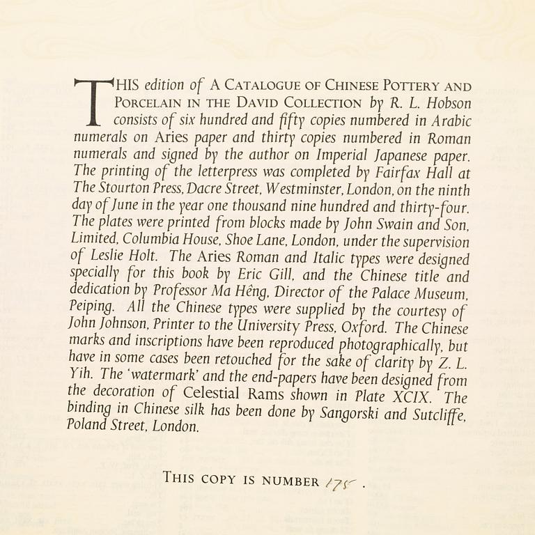 BOK, R.L Hobson, "A catalogue of chinese pottery and porcelain in the Collection of Sir Percival David", 1934.