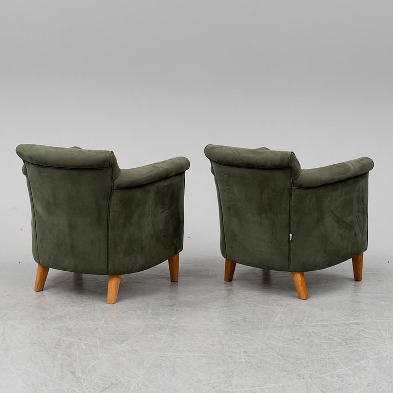 A pair of 'Crocket' easy chairs by Håkan Urdell, Fogia.