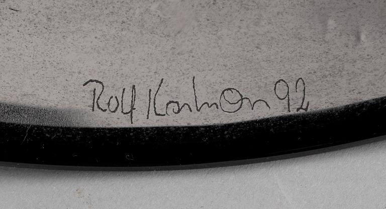 FAT, 2 st, glas, signerade Rolf Karlsson?, daterad -92.