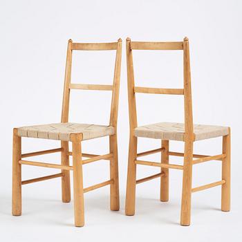Gunnar Asplund, a set of four chairs for the Stockholm City Library, Nordiska Kompaniet ca 1928.
