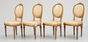 SALONGSGRUPP, 11 delar. Gustaviansk stil. 1900-tal.