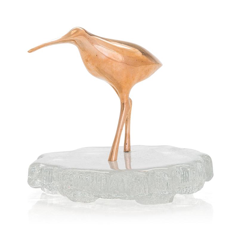 Tapio Wirkkala, a 'Sandpiper' bird sculpture, stamped Kultakeskus Oy Made in Finland Design: Tapio Wirkkala TW.