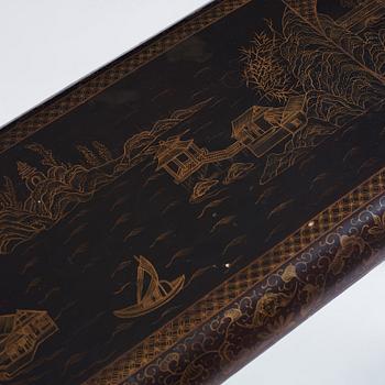 A Chinese lacquer altar table, late Qing dynasty.