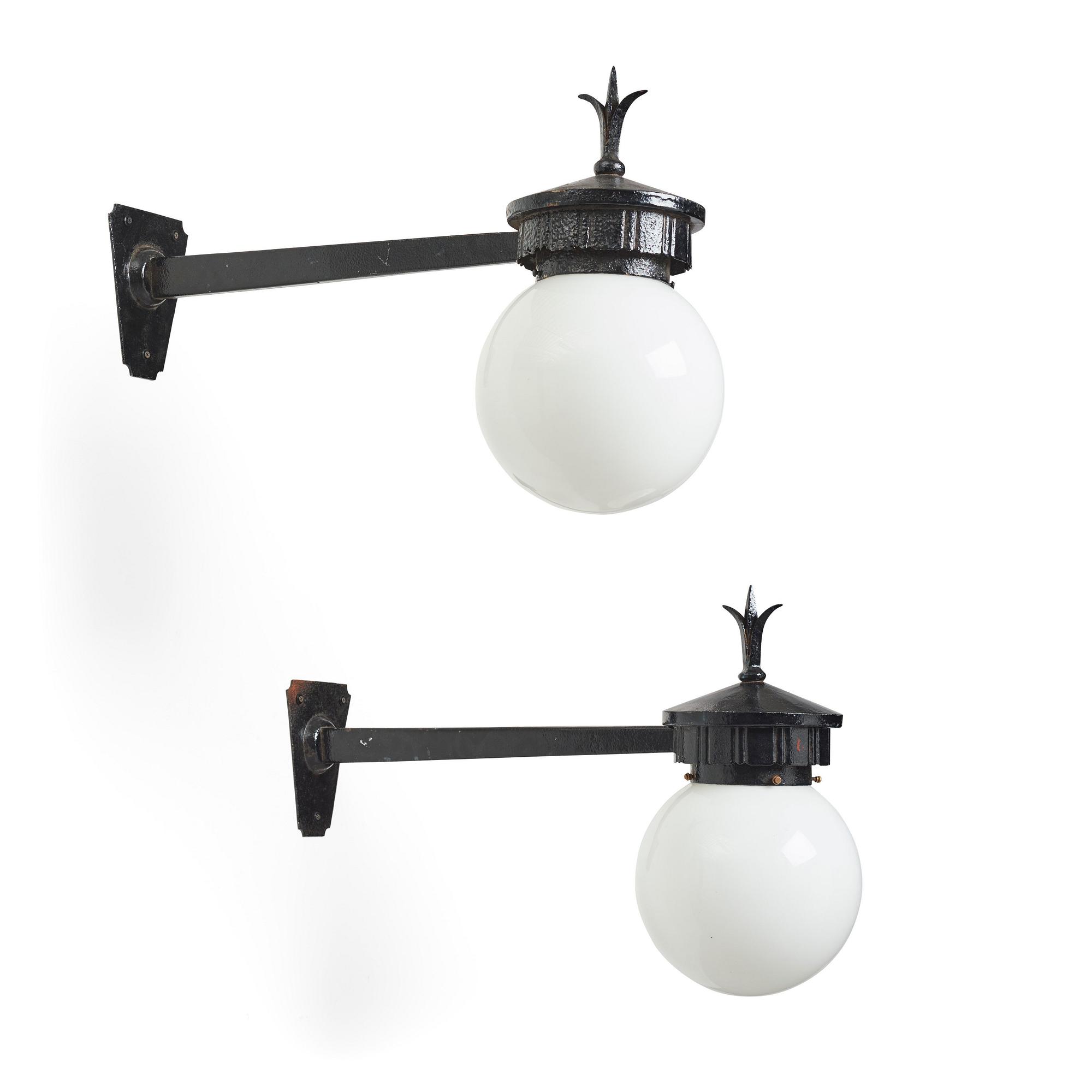 Harald Notini, a pair of large wall lamps,  model "8100", Arvid Böhlmarks Lampfabrik, 1920-30s.