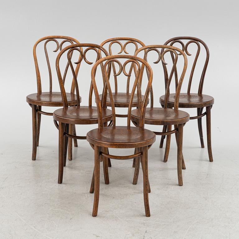 Chairs, 6 pcs, Café model, early 20th century.