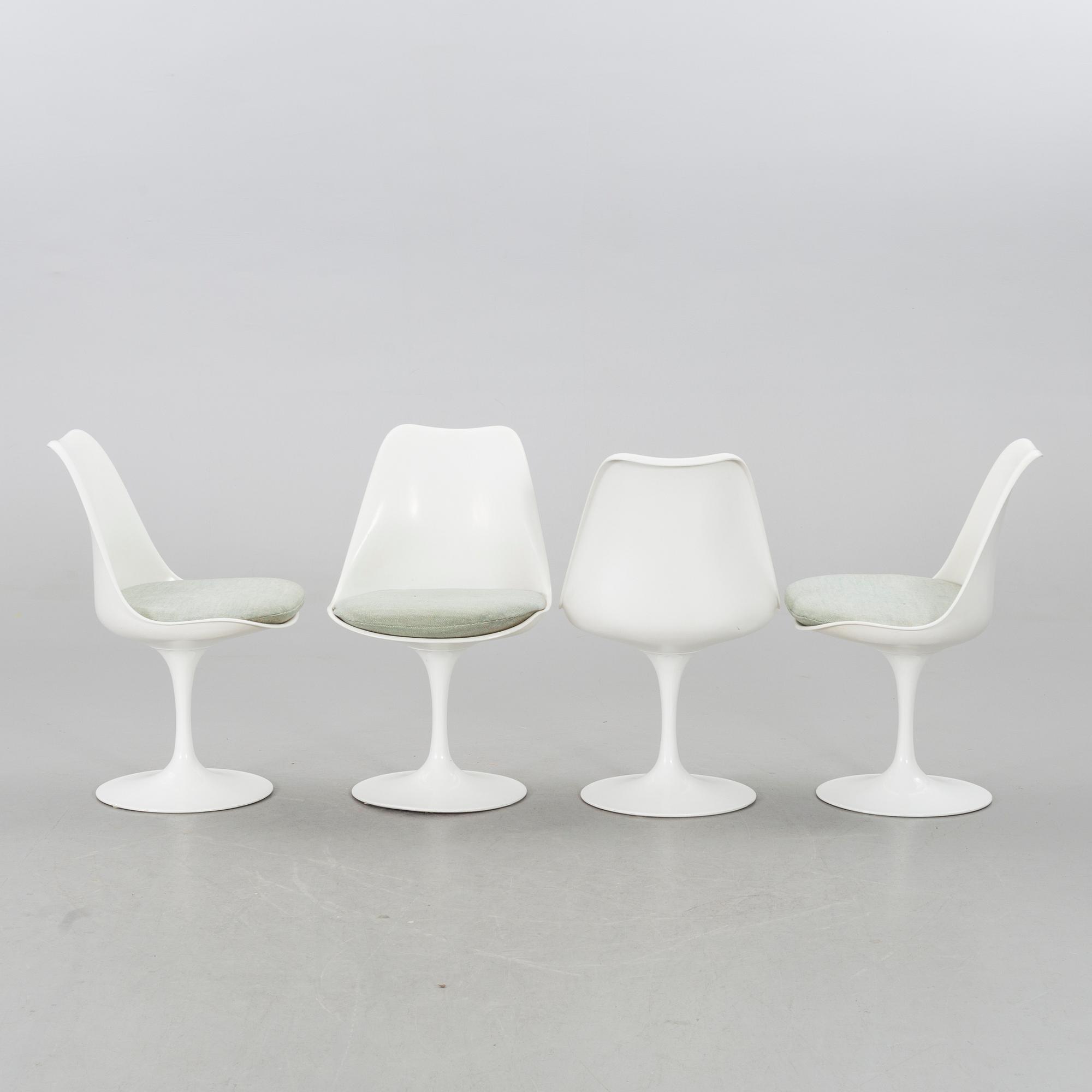 EERO SAARINEN, stolar 4 st "Tulip".