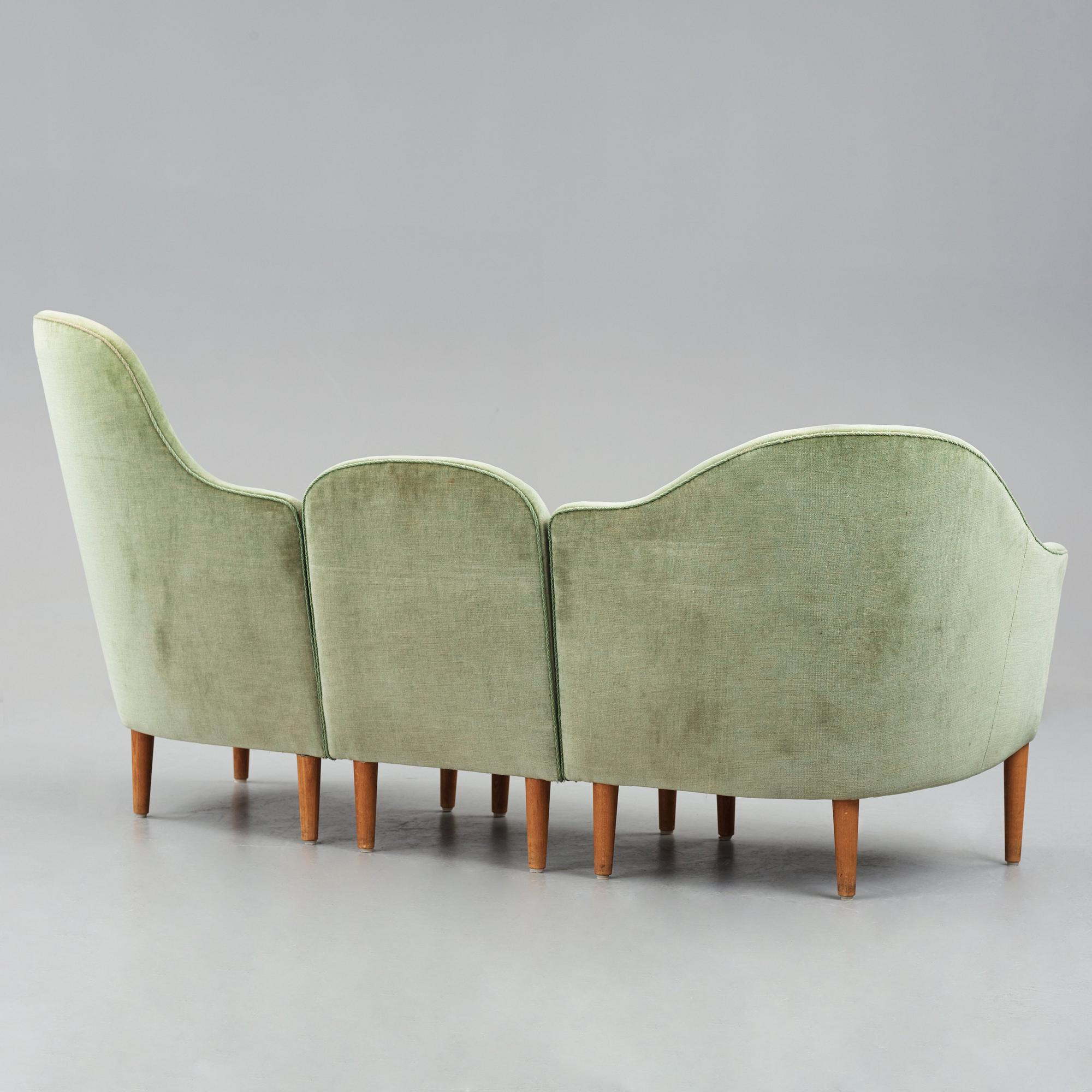 Carl Malmsten, soffa, "Samspel", AB Record, Bollnäs, 1950-tal.
