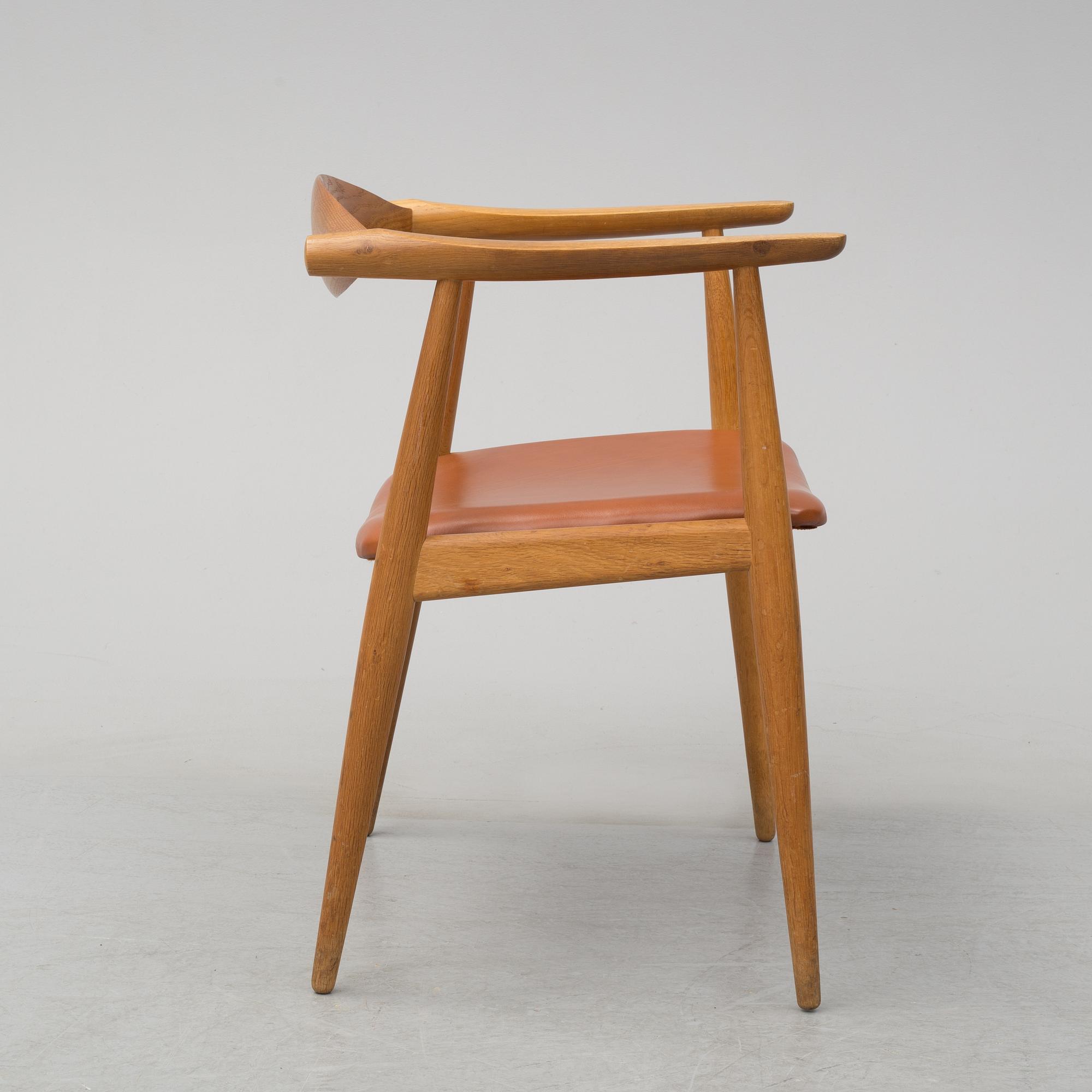 A model CH-35 armchair by Hans J Wetner, Carl Hansen, Denmark.