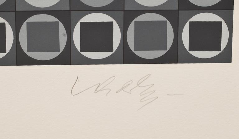 VICTOR VASARELY, färglitografi, signerad och numrerad 211/250.