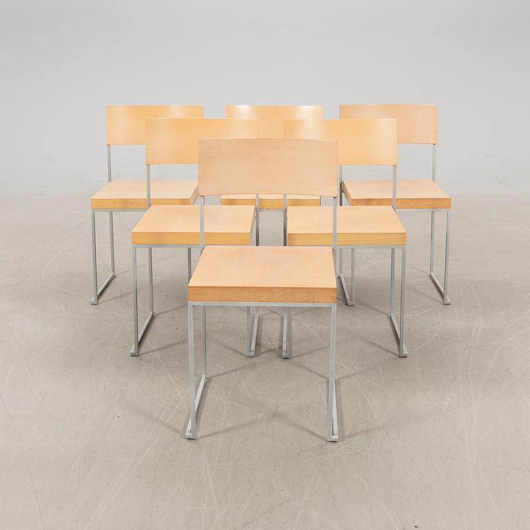 Enzo Berti, chairs 6 pcs "CUBA", Lapalma, Italy late 20th century.