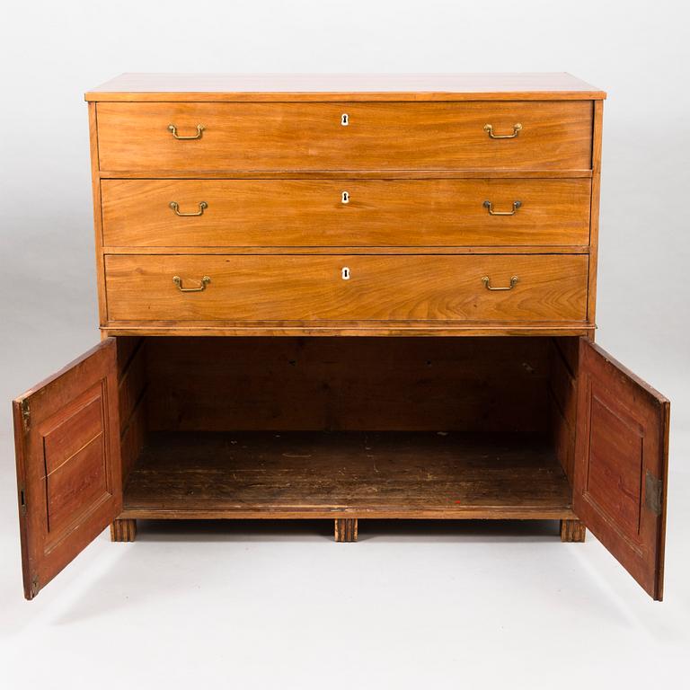 CHEST OF DRAWERS/CABINET, Gottlieb Iwersson (master in Stockholm 1778-1813). Late Gustavian 1806.