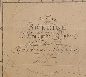 SG HERMELIN, karta Sverige, 1797.