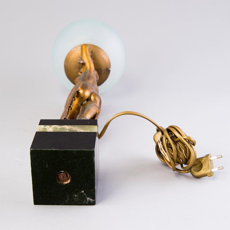 BORDSLAMPA, Art déco, stämplad Limousin, Paris 1920-tal.